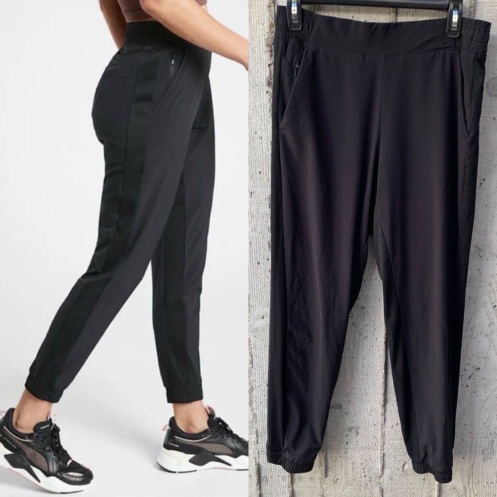 Athleta Legacy Brooklyn Lined Jogger Textured Pant Travel Athleisure Errands 6